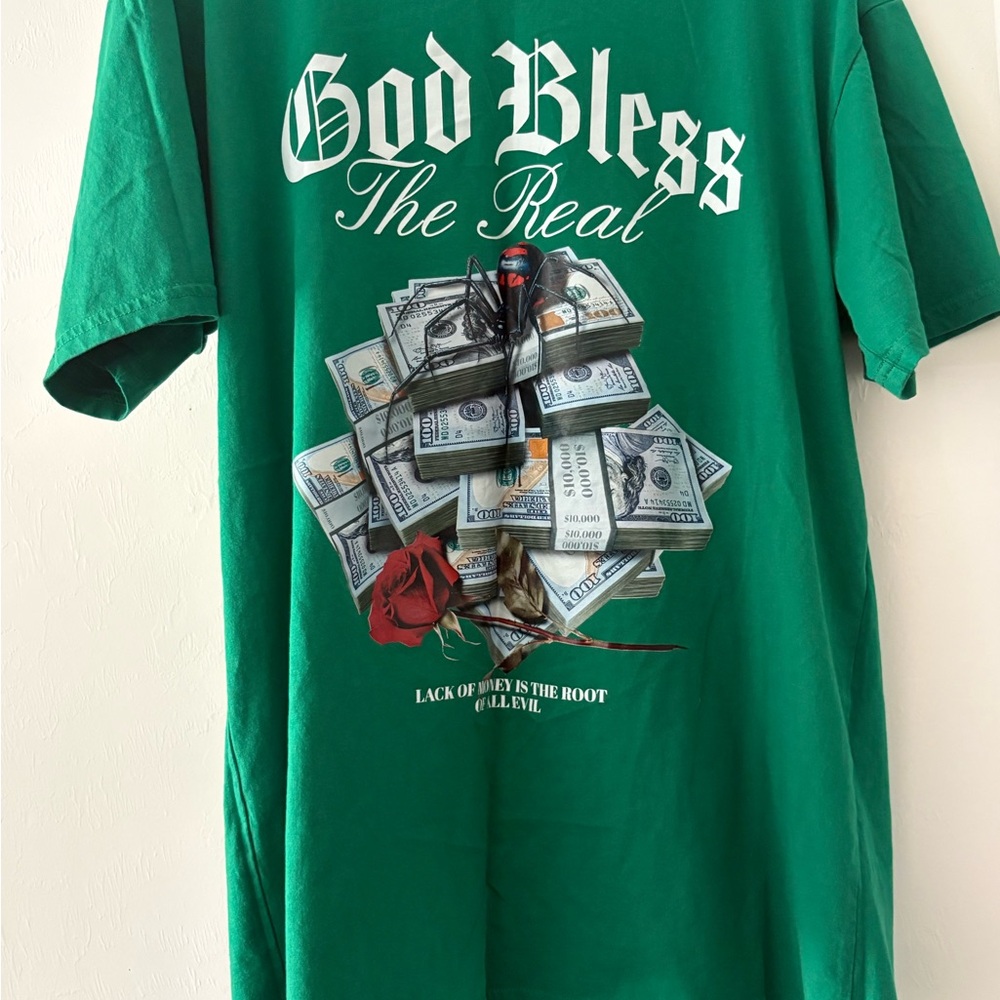 Green Graphic Tee with Bold Design
